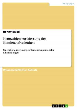 Cover of the book Kennzahlen zur Messung der Kundenzufriedenheit by Jan-Uwe Kastning