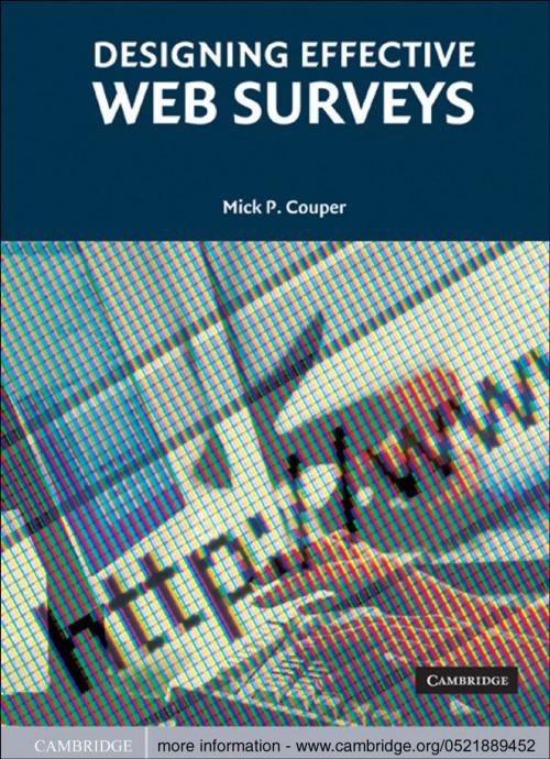 Cover of the book Designing Effective Web Surveys by Mick P. Couper, PhD, Cambridge University Press