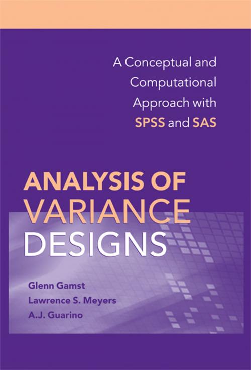 Cover of the book Analysis of Variance Designs by Glenn Gamst, Lawrence S. Meyers, A. J. Guarino, Cambridge University Press