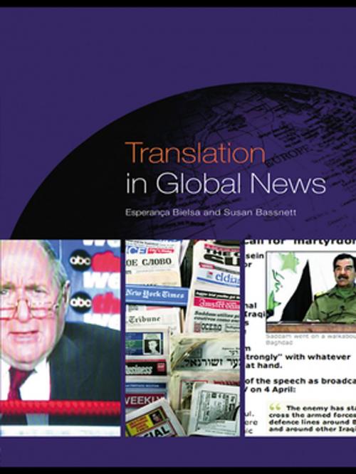 Cover of the book Translation in Global News by Esperanca Bielsa, Susan Bassnett, Taylor and Francis