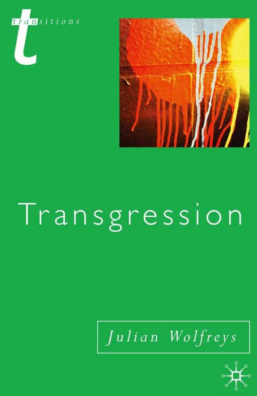 Cover of the book Transgression by Julian Wolfreys, Macmillan Education UK