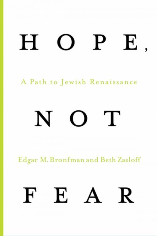 Cover of the book Hope, Not Fear by Edgar M. Bronfman, Beth Zasloff, St. Martin's Press