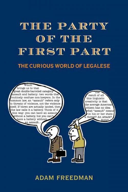 Cover of the book The Party of the First Part by Adam Freedman, Henry Holt and Co.