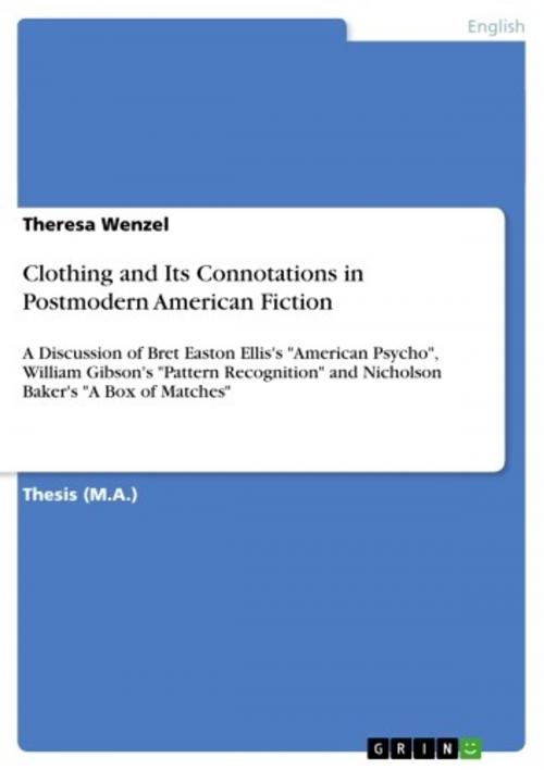 Cover of the book Clothing and Its Connotations in Postmodern American Fiction by Theresa Wenzel, GRIN Verlag