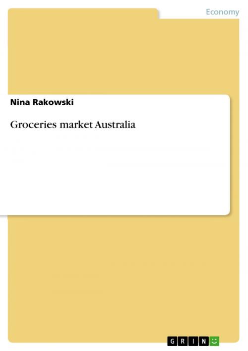 Cover of the book Groceries market Australia by Nina Rakowski, GRIN Publishing