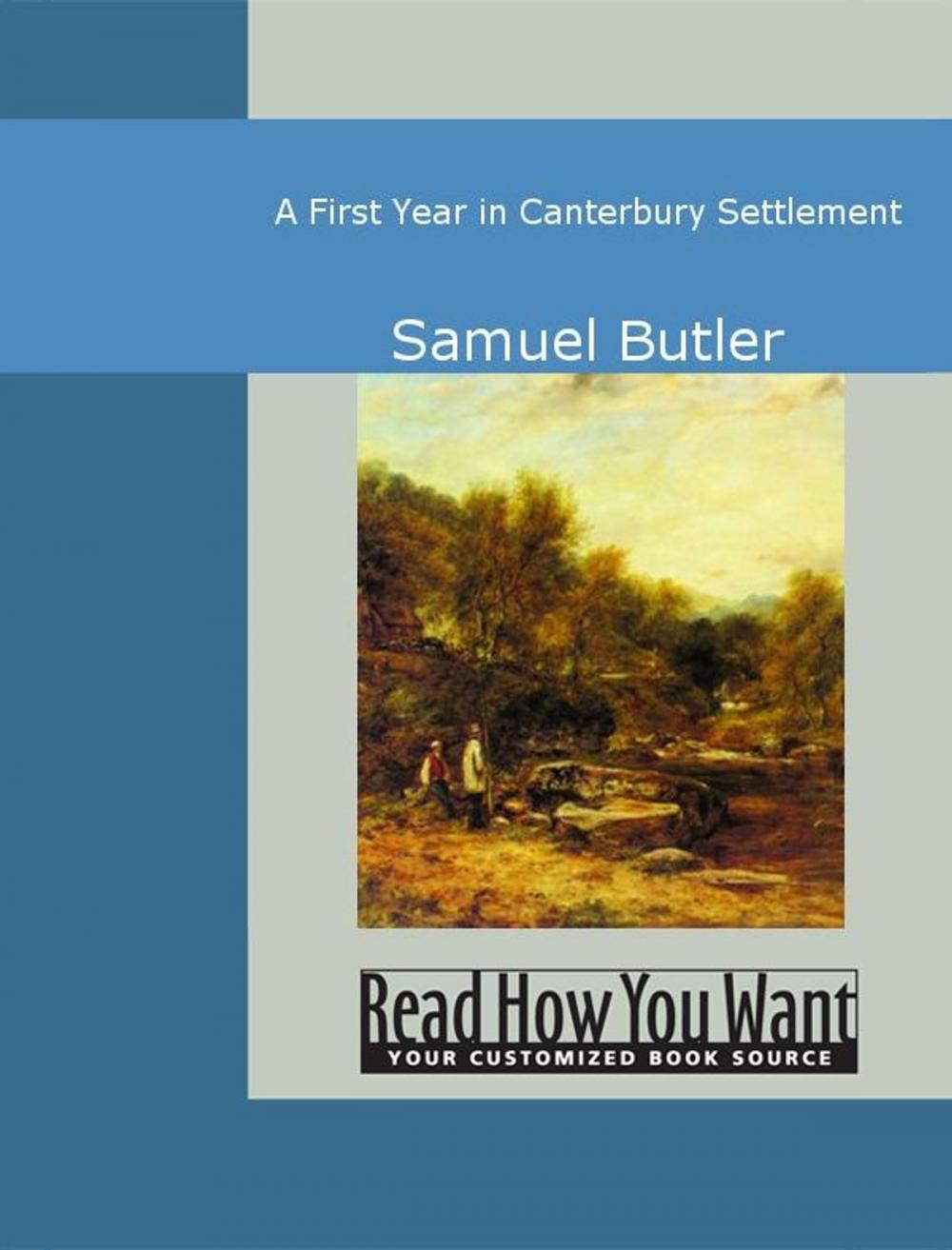 Big bigCover of A First Year in Canterbury Settlement