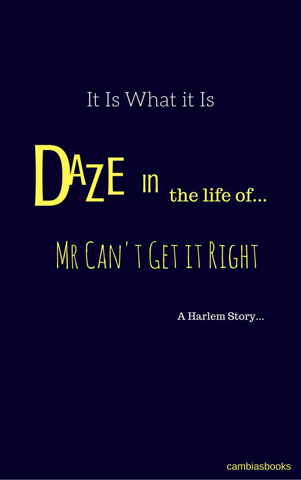 Big bigCover of It Is What It Is Daze in da Life of Mr Can't Get It Right