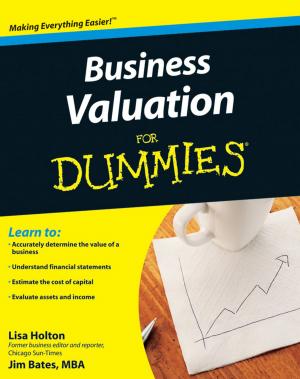 Cover of the book Business Valuation For Dummies by Quint Studer