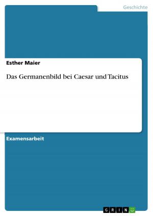 Cover of the book Das Germanenbild bei Caesar und Tacitus by Nina Klitzke
