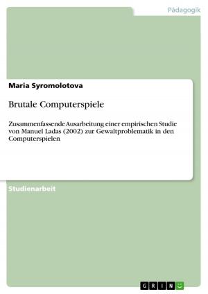 Cover of the book Brutale Computerspiele by Katarina Lenczowski