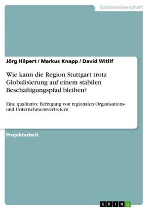 Cover of the book Wie kann die Region Stuttgart trotz Globalisierung auf einem stabilen Beschäftigungspfad bleiben? by Yvonne Schmidt