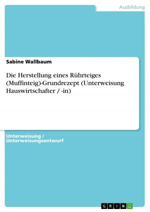 Cover of the book Die Herstellung eines Rührteiges (Muffinteig)-Grundrezept (Unterweisung Hauswirtschafter / -in) by Tilman Scheipers