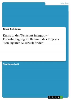 Cover of the book Kunst in der Werkstatt integrativ - Elternbefragung im Rahmen des Projekts 'den eigenen Ausdruck finden' by Nadir Attar