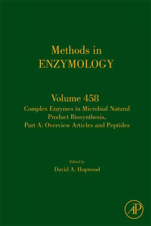 Cover of the book Complex Enzymes in Microbial Natural Product Biosynthesis, Part A: Overview Articles and Peptides by David A. Hopwood, Elsevier Science