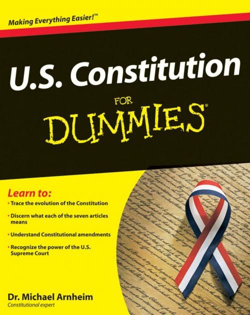 Cover of the book U.S. Constitution For Dummies by Michael Arnheim, Wiley
