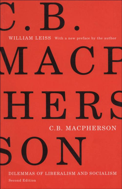 Cover of the book C.B. Macpherson by William Leiss, MQUP