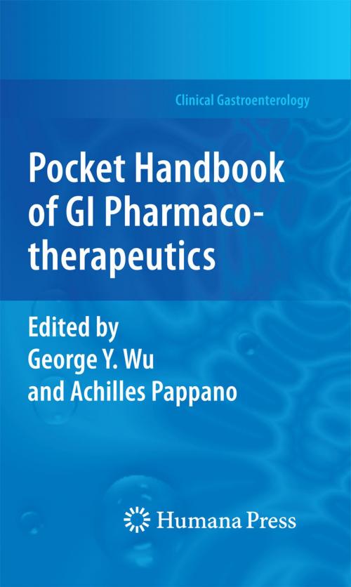 Cover of the book Pocket Handbook of GI Pharmacotherapeutics by , Humana Press