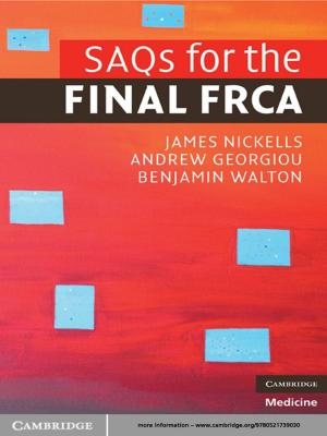 Cover of the book SAQs for the Final FRCA by Lionel Wee