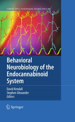 Cover of the book Behavioral Neurobiology of the Endocannabinoid System by D. Abdel-Halim, D. Anagnostopoulos, T.A. Angerpointner, H. Bill, D. Cass, H.W. Clatworthy, J. Crooks, T. Ehrenpreis, J.A. Haller, W.C. Hecker, C.A. Montagnani, E. Ring-Mrozik, N.A. Myers, D. Pellerin, M. Perko, J. Prevot, P.P. Rickham, A.F. Schärli, V.A.J. Swain, U.G. Stauffer, E.H. Strach