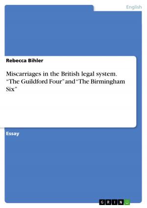 Cover of the book Miscarriages in the British legal system. 'The Guildford Four' and 'The Birmingham Six' by Jannis Mossmann
