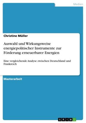 Cover of the book Auswahl und Wirkungsweise energiepolitischer Instrumente zur Förderung erneuerbarer Energien by Maurice Fahrngruber