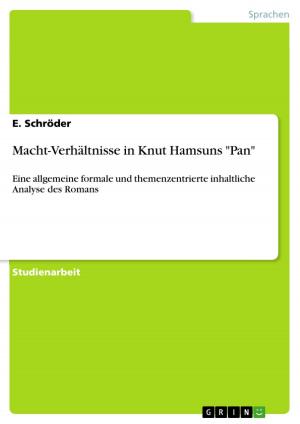 Cover of the book Macht-Verhältnisse in Knut Hamsuns 'Pan' by Martin Schröter