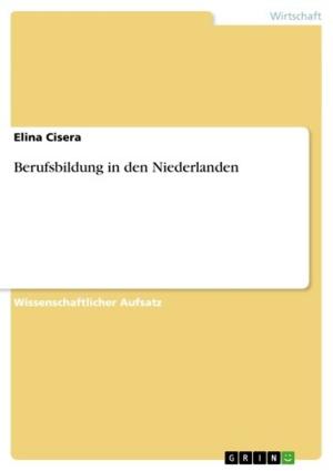 Cover of the book Berufsbildung in den Niederlanden by Elena Novik