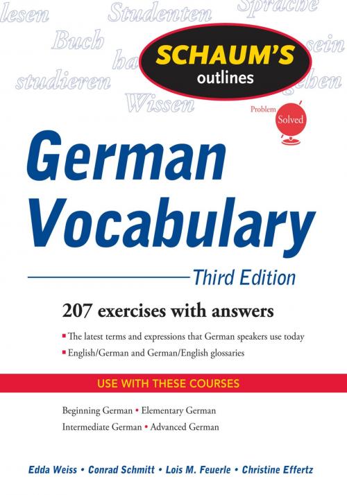Cover of the book Schaum's Outline of German Vocabulary, 3ed by Edda Weiss, Conrad Schmitt, Lois Feuerle, Christine Effertz, McGraw-Hill Education