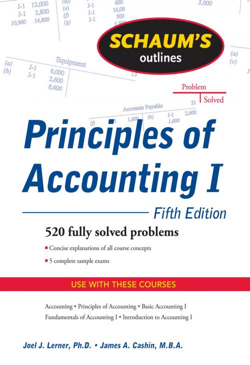 Cover of the book Schaum's Outline of Principles of Accounting I, Fifth Edition by Joel Lerner, James Cashin, McGraw-Hill Education