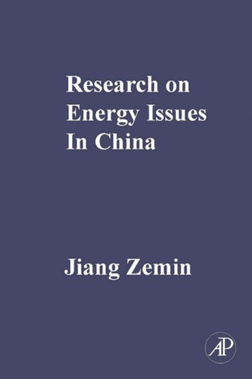 Cover of the book Research on Energy Issues in China by Jiang Zemin, Elsevier Science