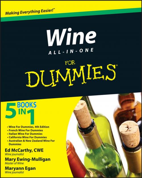 Cover of the book Wine All-in-One For Dummies by Ed McCarthy, Mary Ewing-Mulligan, Maryann Egan, Wiley