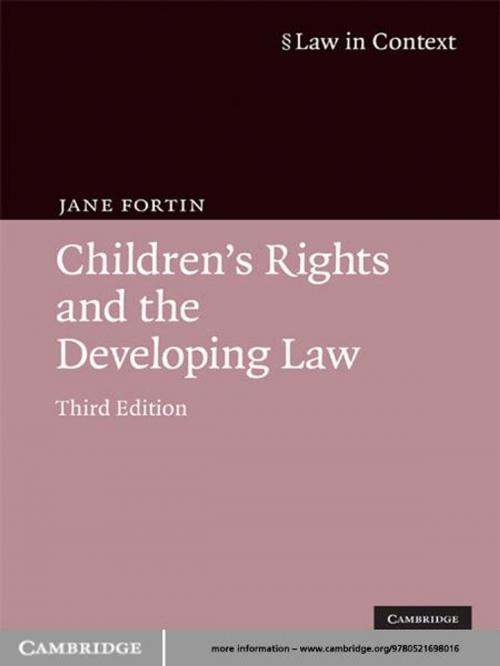 Cover of the book Children's Rights and the Developing Law by Jane Fortin, Cambridge University Press