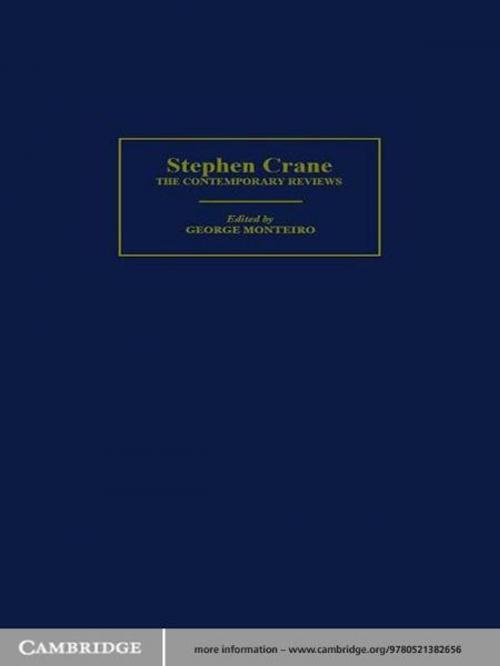 Cover of the book Stephen Crane by George Monteiro, Cambridge University Press