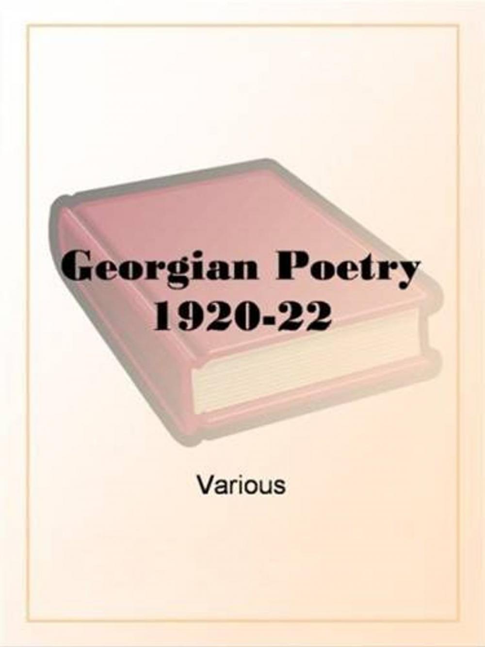 Big bigCover of Georgian Poetry 1920-22