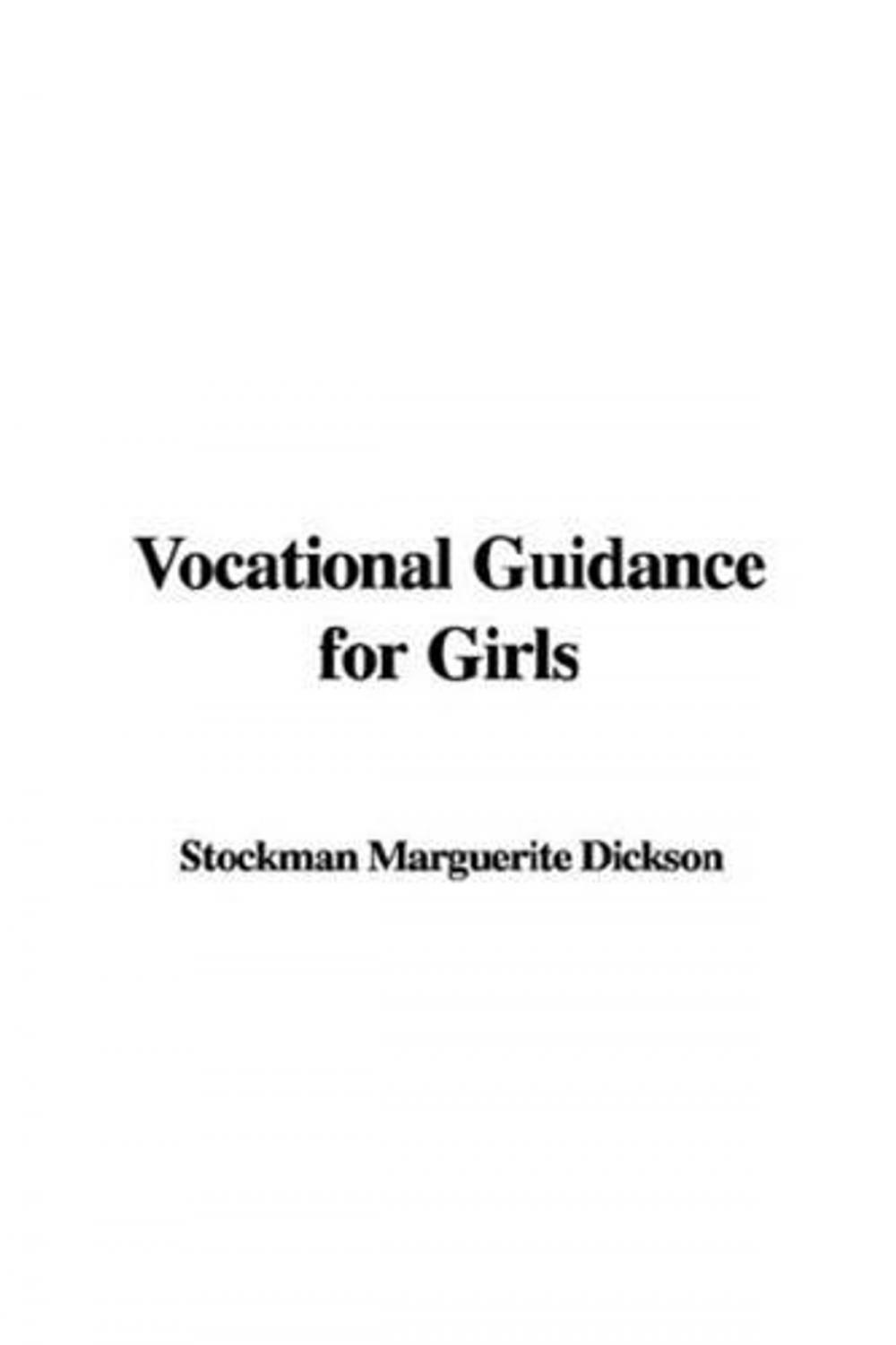 Big bigCover of Vocational Guidance For Girls