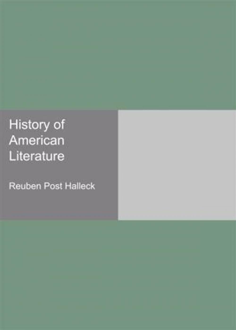 Big bigCover of History Of American Literature
