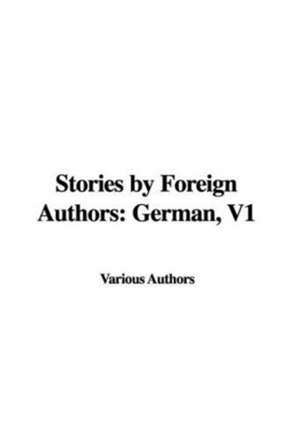 Big bigCover of Stories By Foreign Authors: German