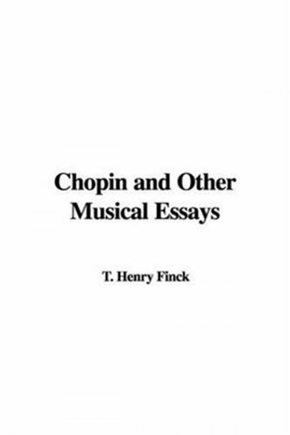 Big bigCover of Chopin And Other Musical Essays
