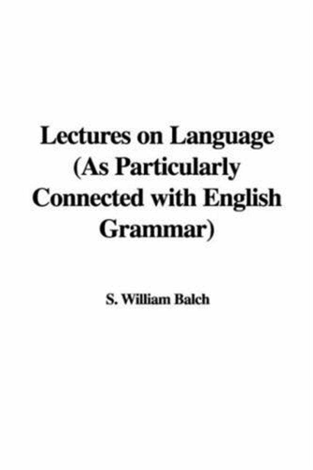 Big bigCover of Lectures On Language