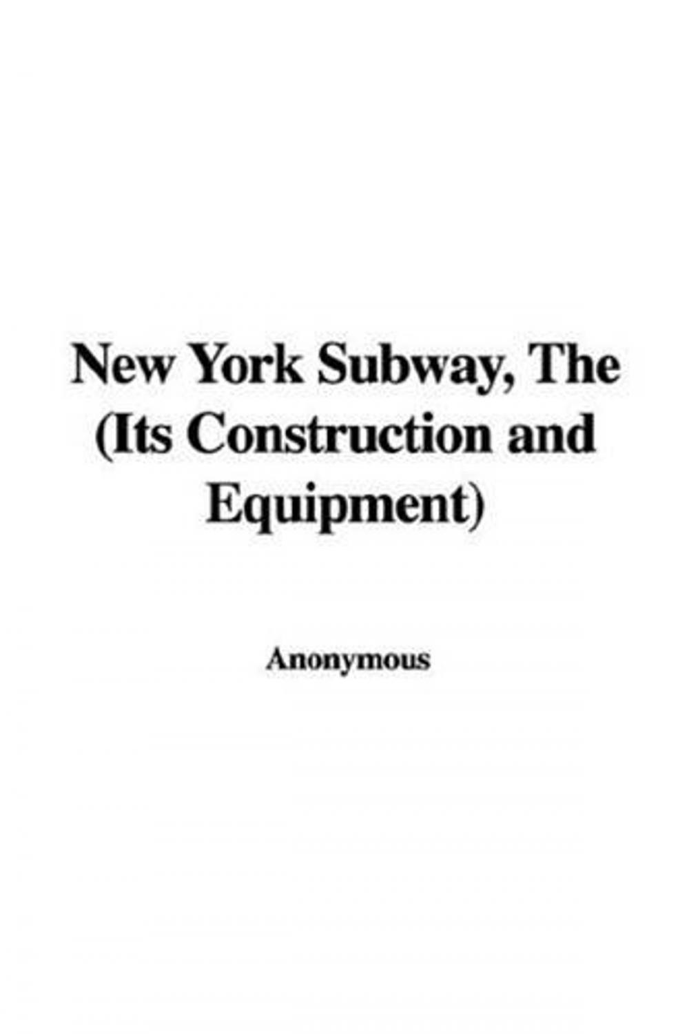 Big bigCover of The New York Subway
