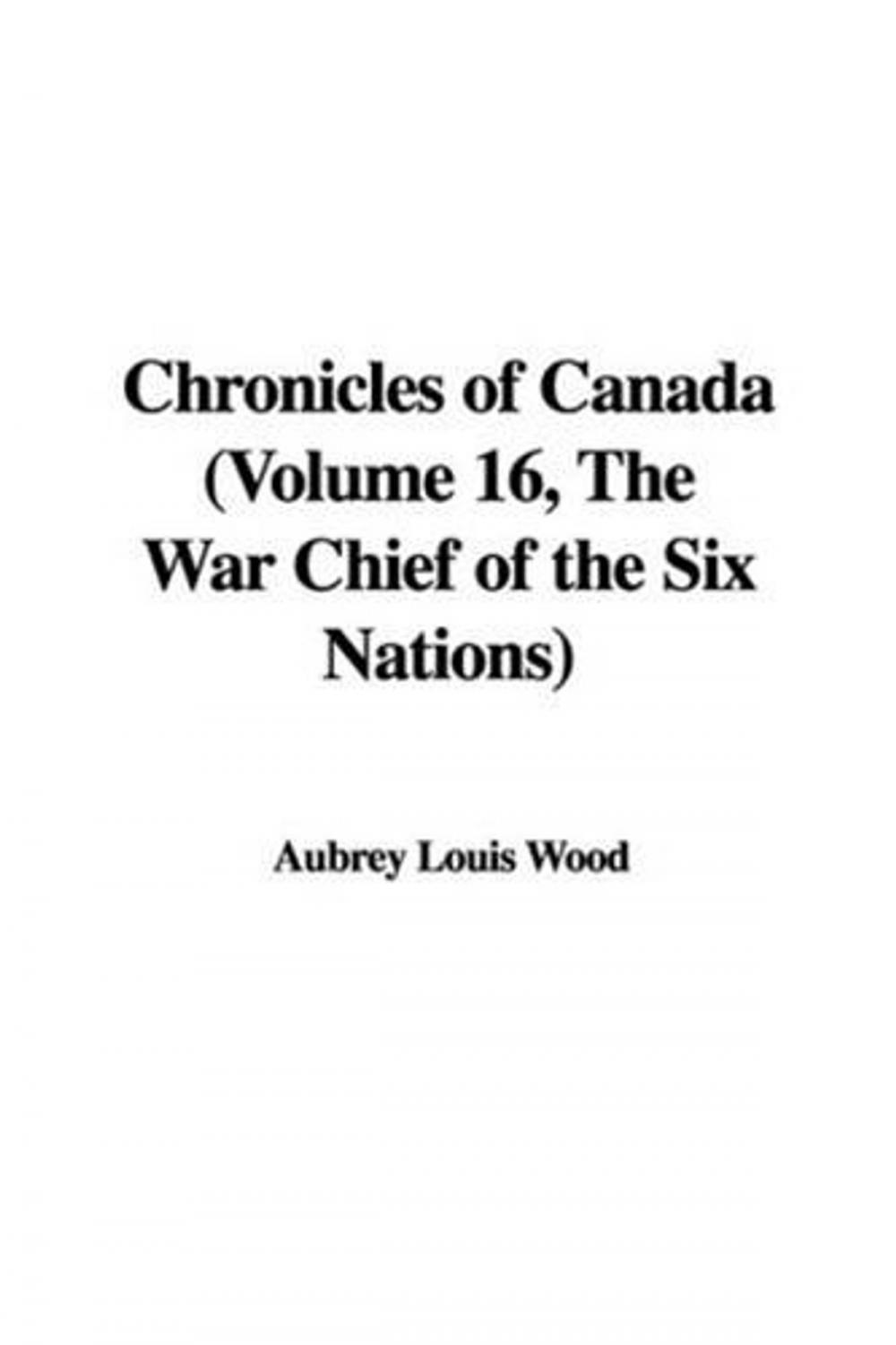 Big bigCover of The War Chief Of The Six Nations