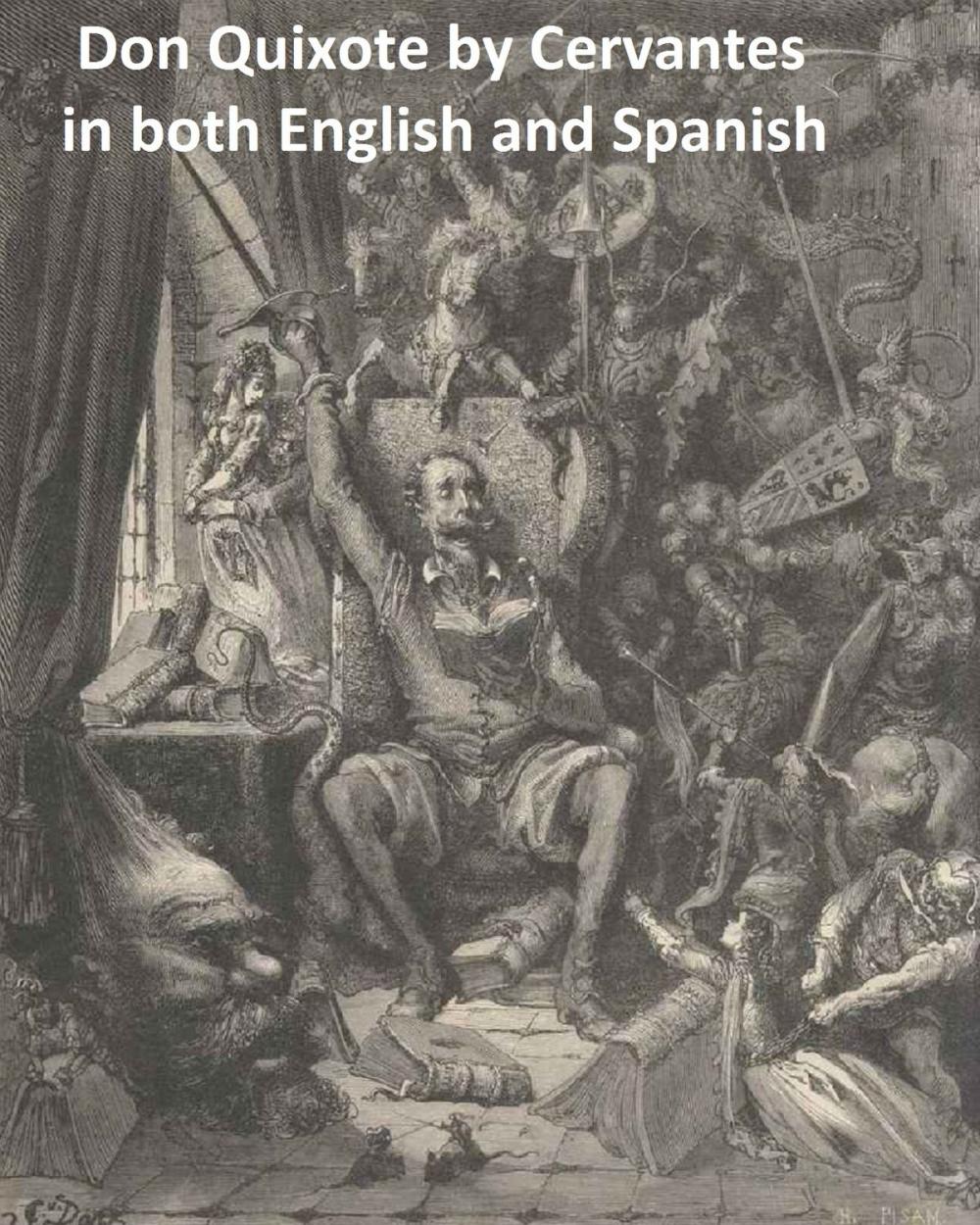 Big bigCover of Don Quixote in both English and Spanish