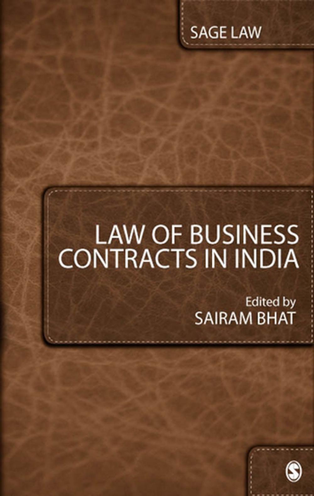 Big bigCover of Law of Business Contracts in India