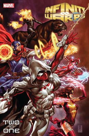 Cover of the book Infinity Warps by Brian Michael Bendis, David Lafuente