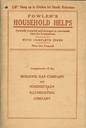 Cover of the book Fowler's Household Helps (1916), over 300 useful and valuable helps about the home, carefully compiled and arranged in convenient form for frequent use by anonymous