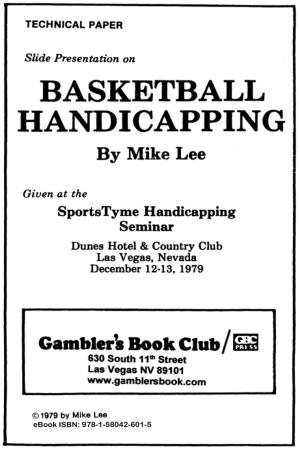 Cover of the book Basketball Handicapping by Avery Cardoza