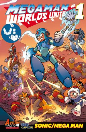 Cover of the book Mega Man: Worlds Unite Battles #1 by Mark Waid, Joe Eisma, Andre Szymanowicz