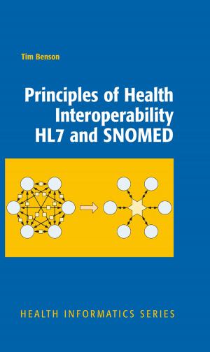 Cover of the book Principles of Health Interoperability HL7 and SNOMED by Alejandro Héctor Toselli, Enrique Vidal, Francisco Casacuberta