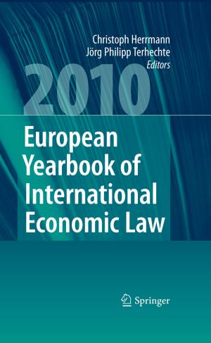 Cover of the book European Yearbook of International Economic Law 2010 by Paul Beiss