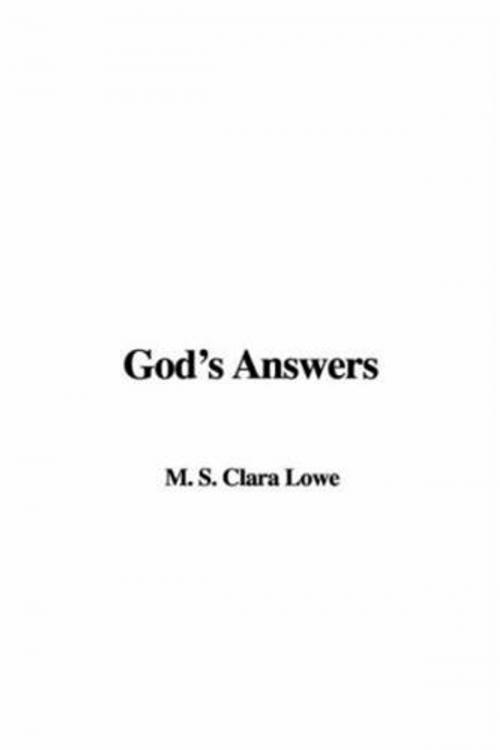 Cover of the book God's Answers by Clara M. S. Lowe, Gutenberg
